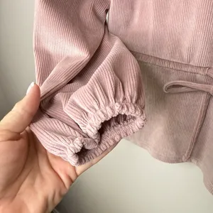 Madwell‎ Ribbed Velvet Surplice Peplum XS Top Mauve Dusty Rose Long Sleeves Soft thumbnail 4