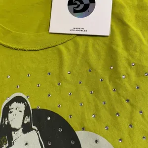 Daydreamer Small The Cut Rhinestone Graphic Tee Green Cotton NWT thumbnail 8