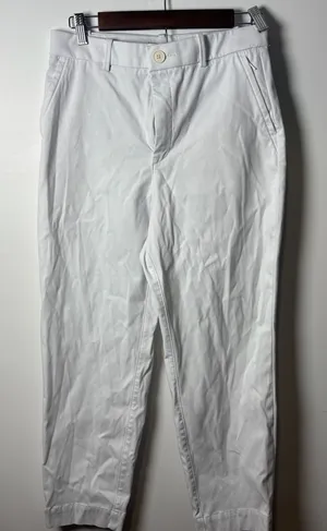SPANX White Chino Pants with Zipper Detail, Size M thumbnail 1
