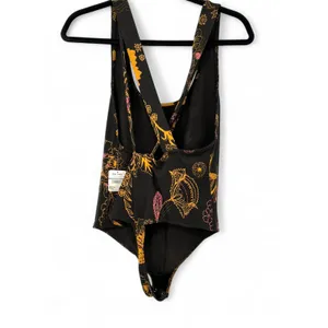 NWT Free People | L | Something Bodysuit Dark Floral Tank Sleeveless Top thumbnail 7