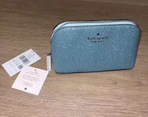 Kate Spade Glitter Fabric Small Cosmetic Bag New With Tag thumbnail 1