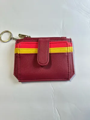 Adrienne Vittadini burgundy & pink keychain wallet thumbnail 3