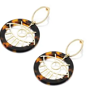 Tortoise Acrylic Hoop thumbnail 2