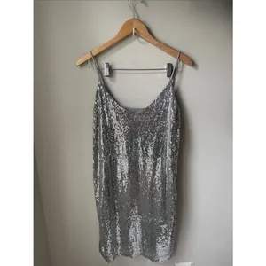 A New Day Silver Sequin Cami Tank Top Sparkly Party Holiday Top NWOT thumbnail 2