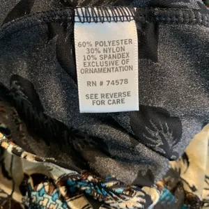 Cache Womens Size Large Multicolor Floral Velvet Embellished Stretch Blouse thumbnail 5