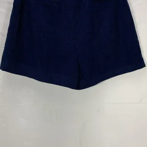 Gilli Navy Blue Linen Button Fly High Waisted Shorts Size Medium thumbnail 7
