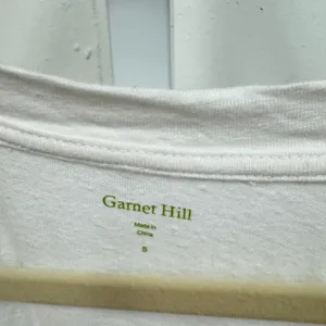 Garnet Hill‎ Linen Modal Blend Boxy Scoop Neck Raglan Short Sleeve Tee Small Wht thumbnail 5