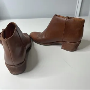 Madewell brown‎ leather dakota cutoff booties 8.5 thumbnail 4
