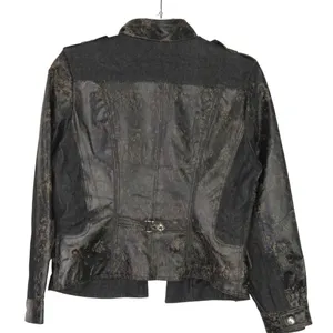 90s Vintage Brown Distressed Leather Jacket Moto Biker Jacket Medium thumbnail 4