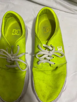 DC Trase Platform TX SE Neon Yellow Canvas Sneakers Women's Size 9 Skate Shoes thumbnail 5
