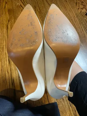 Coach White Leather Pointed Toe Stiletto Heels Pumps Size 8 thumbnail 5