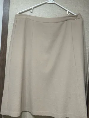 Classic Women's A-Line Skirt in Beige thumbnail 1