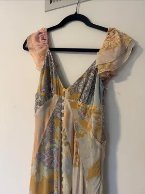 FREE PEOPLE Bali Aurora Flutter Sleeve Midi Dress, Size X-Small, $298 thumbnail 13