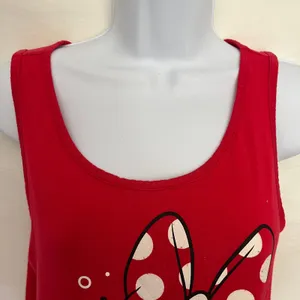 Disney Parks Polka Dot Minnie Mouse Womens Tank Top Sz S Bow Vacation Graphic thumbnail 3