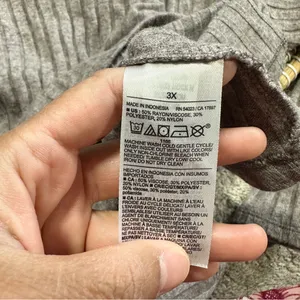 Old Navy Women’s Cozy Mock Neck Tunic Top Ribbed Longsleeve in Mushroom 3X thumbnail 10