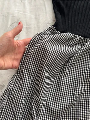 a new day Black Tank with Black-and-White Gingham Midi dress, size XL pinups thumbnail 10