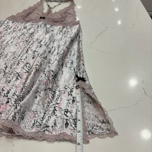 Victoria's Secret Lace Trim Chemise - Pink and Black size M thumbnail 7