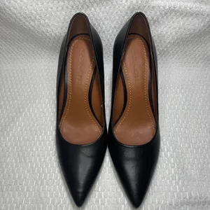 Coach G2879 Black Leather Pumps Heel Women's Size 10B elegant formal old money thumbnail 2