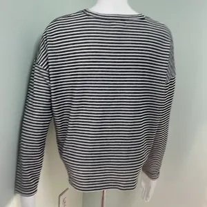 Madewell long sleeve stripe crop top thumbnail 7