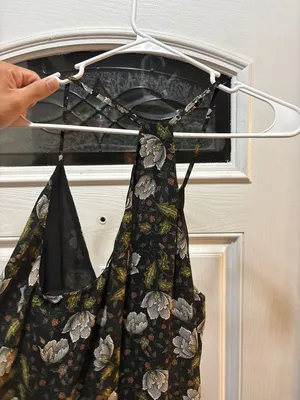 Smell The Roses Black Floral Slip Maxi Dress with Racerback thumbnail 5