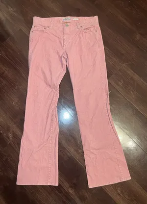 Vintage Y2K Old Navy Corduroy Pink Flare Jeans thumbnail 1