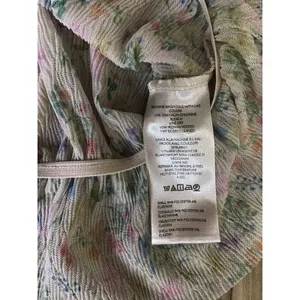 by ANTHROPOLOGIE Blouse Womens XS Green Floral Ruffled Puff Sleeve Boho thumbnail 4
