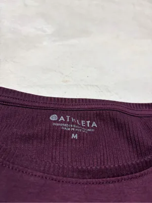 Athleta Deep Plum burgundy High-Neck Tank top medium thumbnail 4