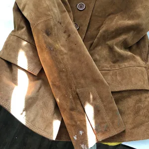 Vintage Brown genuine leather suede blazer thumbnail 7