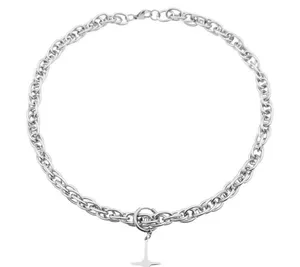 Titanium Steel Cross Star Pendant Necklace for Men Women, Punk Hip Hop Necklace thumbnail 4