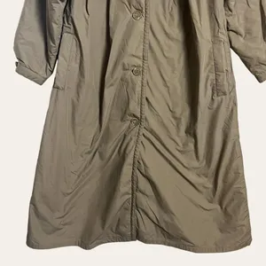 Vintage Thermaster Khaki Wool Insulated Trench Coat Size 6 thumbnail 6