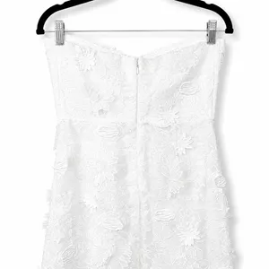 Lulus NWOT Elevated Sensation White 3D Floral Embroidered Midi Dress Medium thumbnail 9