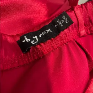 Y2K Red Satin Mini Dress with Ruched Sides thumbnail 2