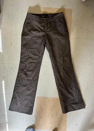 Banana Republic Vintage Brown Pinstripe Mid Rise Flare Work Pants thumbnail 1