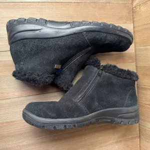 Rieker Tex Sz 38 Waterproof‎ Suede Leather Winter Ankle Boots Zip Faux Fur Black thumbnail 9