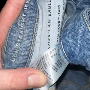 American Eagle light wash distressed relaxed mom jeans thumbnail 2