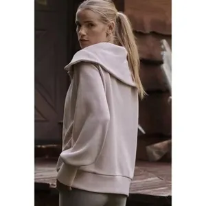 VARLEY Vine Ottoman Half Zip Pullover in Beige Size Large thumbnail 11