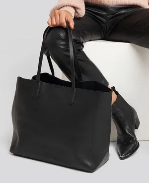 Serra purse tote in black with insert bag thumbnail 1