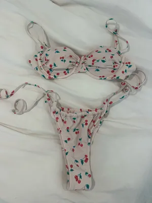 Target Wild Fable Bikini Set Cherry Pink thumbnail 1