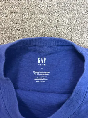 GAP Teen Royal Blue Short-Sleeve Pocket Tee thumbnail 2