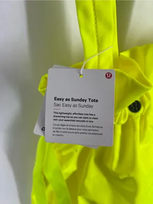 lululemon Easy As Sunday Tote 19L Highlight Yellow Neon NWT thumbnail 4