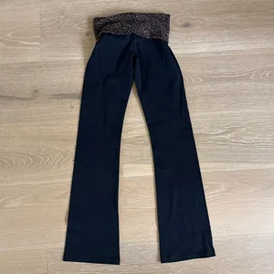 Deja Clark for Aeropostale Fold Over Flare Pants Leopard Size XS Black Brown thumbnail 2