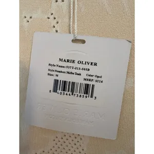 Marie‎ Oliver Melba Tank Opal Damask Jacquard Pointelle Knit Top M thumbnail 5