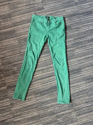 BDG Urban Outfitters Mid Rise Cigarette Jeans 26x30 Green Teal Denim thumbnail 2