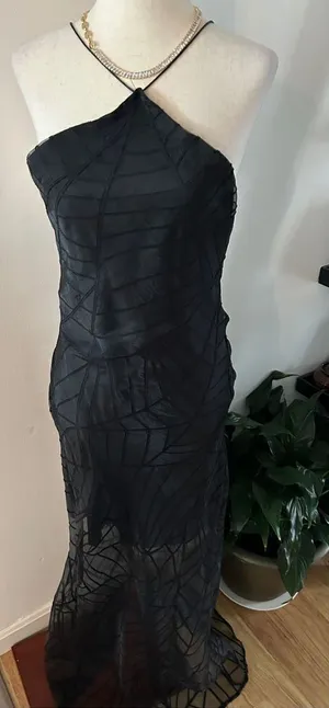 Zara black evening dress size medium thumbnail 1