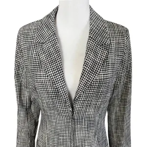 Abercrombie & Fitch A&F Black White Tweed Houndstooth Blazer Dress Size S Preppy thumbnail 2