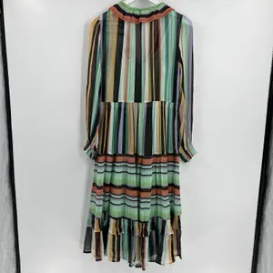 Anthropologie The Marais Printed Striped Chiffon Maxi‎ Dress Size XS Boho Chic thumbnail 7
