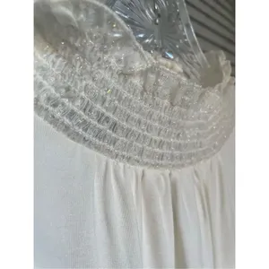NWT Talbots Long Sleeve Metallic Sleeves Mock Neck Blouse Cream M thumbnail 2