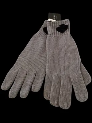 Kate Spade Women’s Flocked Spade Gloves, Grey, One size, New with tags thumbnail 1