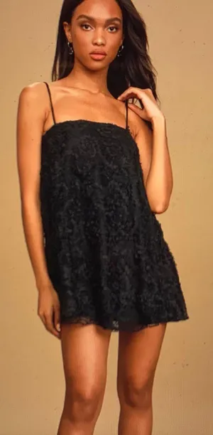 Lulus Appliqué Black Dress thumbnail 1
