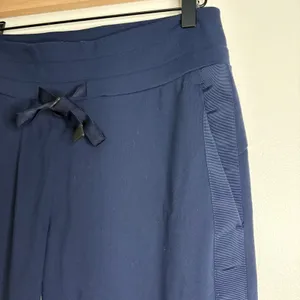 Athleta Small Tall Navy‎ Blue Side Stripe Athletic Jogger Lounge Pants thumbnail 4